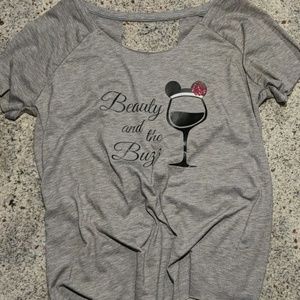 Beauty and the Buzz open-back Tshirt